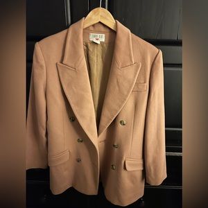 Claude Bert Paris Vintage tan double breasted blazer